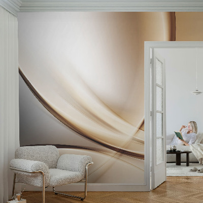 Vlies-Fototapete fürs Schlafzimmer mit abgerundeten Linien als Motiv