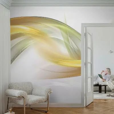 Vliestapete fürs Schlafzimmer mit fließendem Harmoniemuster