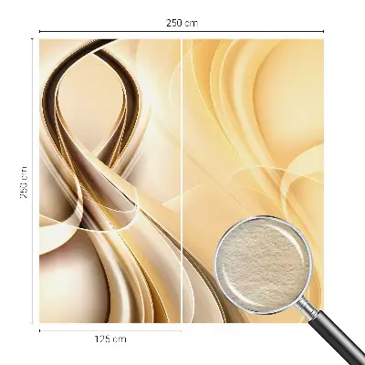 Wand-Fototapete mit wellenförmigem Linienmuster