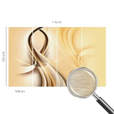 Wand-Fototapete mit wellenförmigem Linienmuster