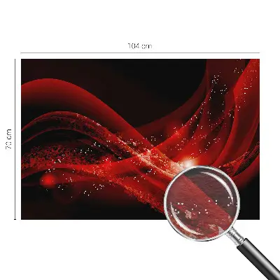 Dekorative Wand-Fototapete mit rotem Wirbelmotiv