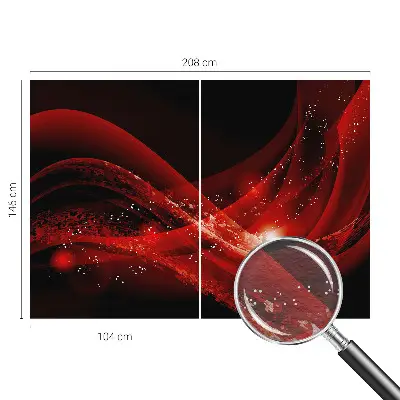 Dekorative Wand-Fototapete mit rotem Wirbelmotiv