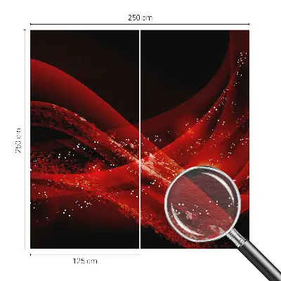 Dekorative Wand-Fototapete mit rotem Wirbelmotiv