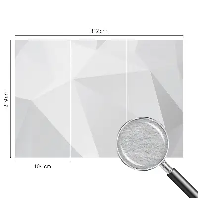 Vlies-Fototapete mit grauem Dreiecksmuster