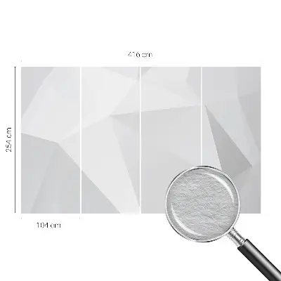 Vlies-Fototapete mit grauem Dreiecksmuster