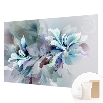Vlies-Fototapete fürs Wohnzimmer mit floral-abstraktem Motiv