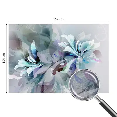 Vlies-Fototapete fürs Wohnzimmer mit floral-abstraktem Motiv