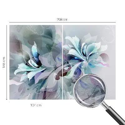 Vlies-Fototapete fürs Wohnzimmer mit floral-abstraktem Motiv