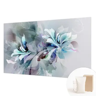 Vlies-Fototapete fürs Wohnzimmer mit floral-abstraktem Motiv