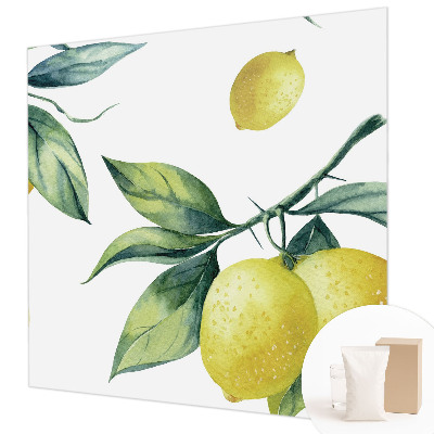 Vliestapete fürs Schlafzimmer Zitronenmotiv