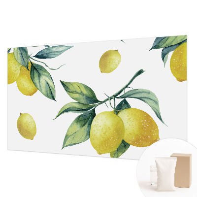 Vliestapete fürs Schlafzimmer Zitronenmotiv