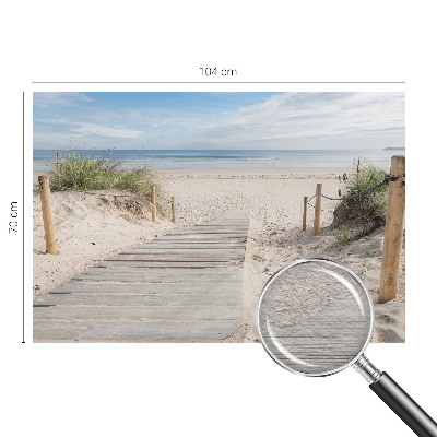 Dekorative Wand-Fototapete mit Holzsteg-Motiv