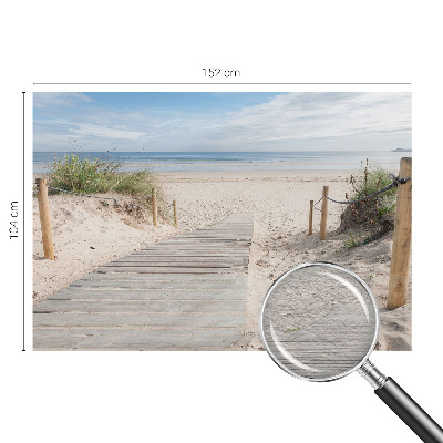 Dekorative Wand-Fototapete mit Holzsteg-Motiv