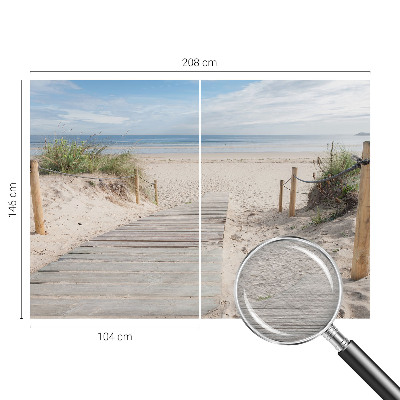 Dekorative Wand-Fototapete mit Holzsteg-Motiv