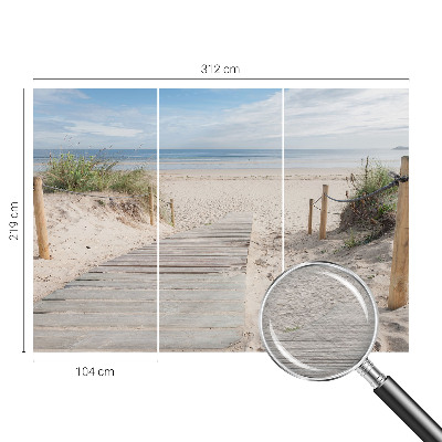 Dekorative Wand-Fototapete mit Holzsteg-Motiv