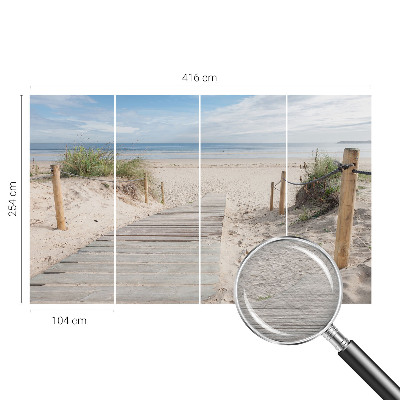 Dekorative Wand-Fototapete mit Holzsteg-Motiv