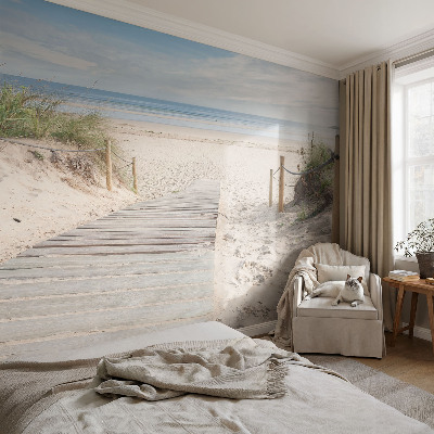 Dekorative Wand-Fototapete Holzsteg