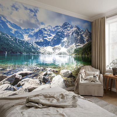 Wandtapete mit Motiv einer Berglandschaft