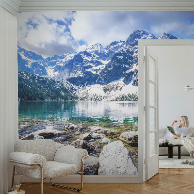 Wandtapete mit Motiv einer Berglandschaft