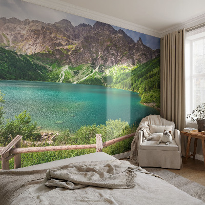 Vlies-Fototapete fürs Schlafzimmer mit Motiv einer Berglandschaft
