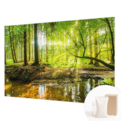 Fototapete fürs Schlafzimmer mit einer grünen Landschaft als Motiv