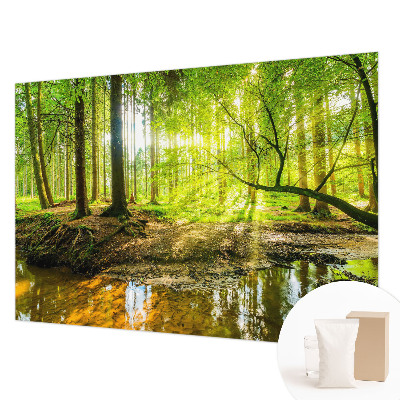 Fototapete fürs Schlafzimmer mit einer grünen Landschaft als Motiv