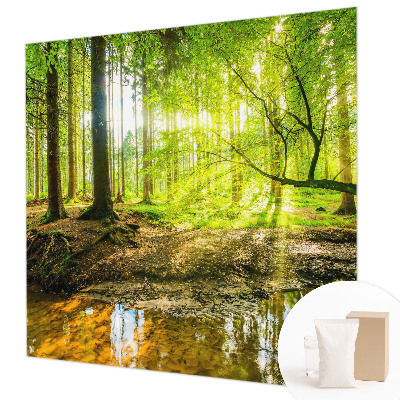 Fototapete fürs Schlafzimmer mit einer grünen Landschaft als Motiv