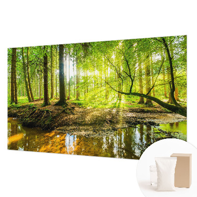 Fototapete fürs Schlafzimmer mit einer grünen Landschaft als Motiv