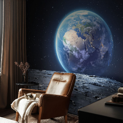 Vliestapete fürs Schlafzimmer mit kosmischem Panorama