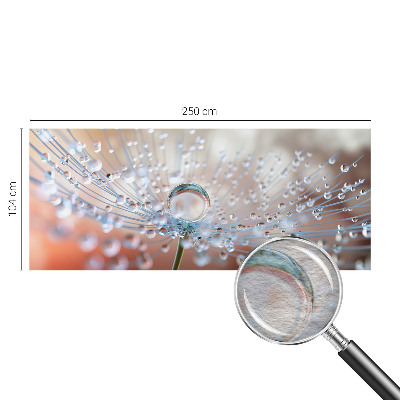 Motivtapete Ein Tropfen auf einem Löwenzahn