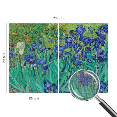 Dekorative Wand-Fototapete mit Motiv aus Gartenblumen