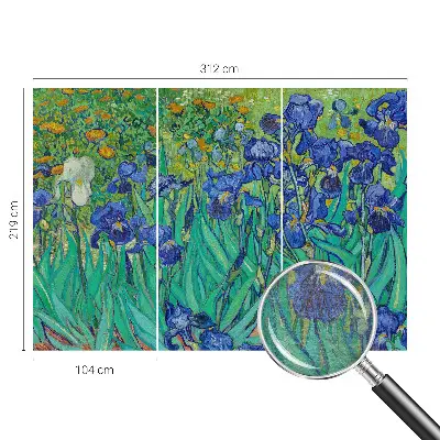 Dekorative Wand-Fototapete mit Motiv aus Gartenblumen
