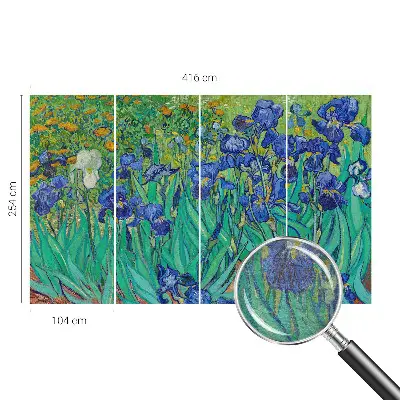 Dekorative Wand-Fototapete mit Motiv aus Gartenblumen