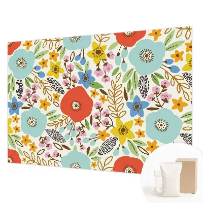 Motivtapete aus Vlies mit Blumenmuster