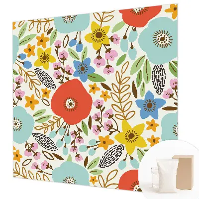 Motivtapete aus Vlies mit Blumenmuster