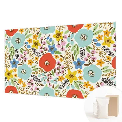 Motivtapete aus Vlies mit Blumenmuster
