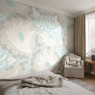 Vlies-Fototapete fürs Wohnzimmer mit abstrakten Mustern