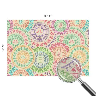 Vlies-Fototapete fürs Schlafzimmer mit bunten Mandalas
