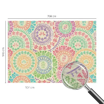 Vlies-Fototapete fürs Schlafzimmer mit bunten Mandalas