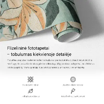 Vliestapete fürs Schlafzimmer mit floralem Muster