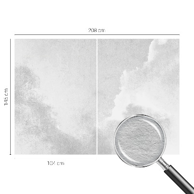 Bedruckte Vlies-Fototapete mit zartem Wolkenmotiv