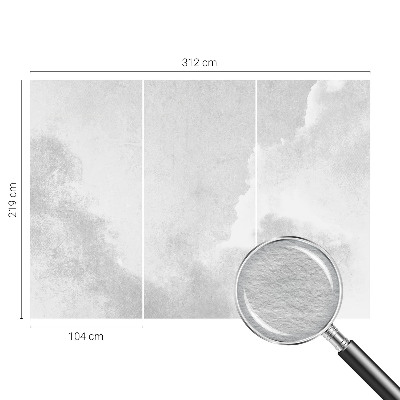 Bedruckte Vlies-Fototapete mit zartem Wolkenmotiv