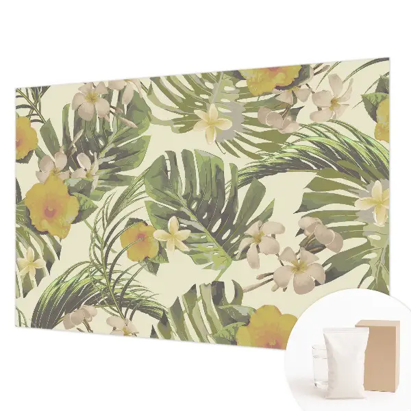 Fototapete fürs Schlafzimmer mit Motiv exotischer Flora