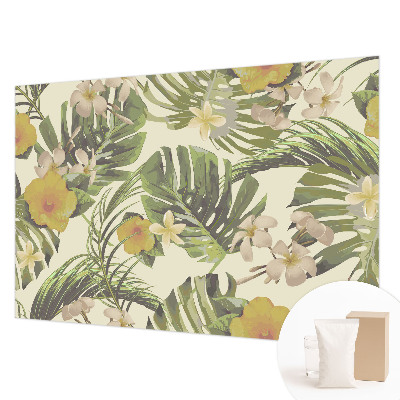 Fototapete fürs Schlafzimmer mit Motiv exotischer Flora