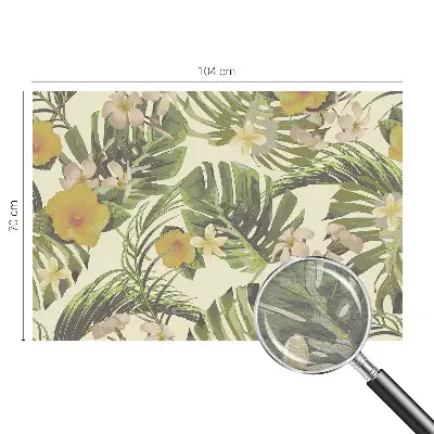 Fototapete fürs Schlafzimmer mit Motiv exotischer Flora