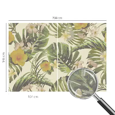 Fototapete fürs Schlafzimmer mit Motiv exotischer Flora