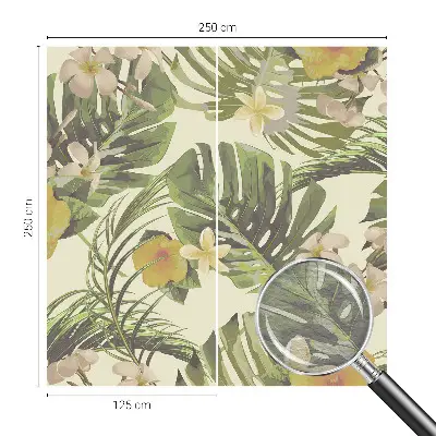 Fototapete fürs Schlafzimmer mit Motiv exotischer Flora