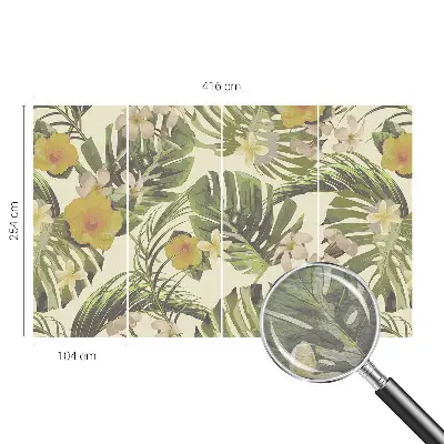 Fototapete fürs Schlafzimmer mit Motiv exotischer Flora