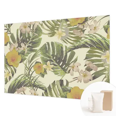 Fototapete fürs Schlafzimmer mit Motiv exotischer Flora