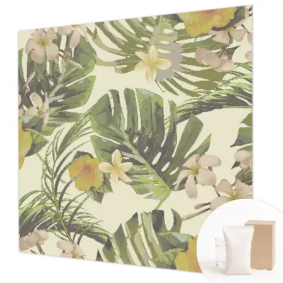 Fototapete fürs Schlafzimmer mit Motiv exotischer Flora